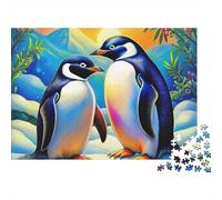 Rompecabezas de pingüinos Aurora Arctic Flock,1000 Piezas,Grueso de Primera Calidad,antiestrés,Entretenimiento en Interiores,Regalo Vacaciones Adultos,Principiantes y entusiastas,52x38cm/1000 Piezas