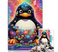 Rompecabezas de pingüinos de 1000 Piezas para Adolescentes, un Regalo desafiante y difícil para Toda la Familia, 38x26cm