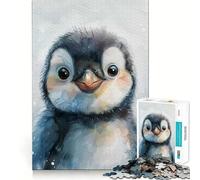 Rompecabezas de pingüinos en Acuarela 1000 Piezas Juguete para desarrollar la Capacidad cognitiva Superficie Lisa y sin Rebabas Actividad Relajante para Grupos en Interiores (38x26cm)