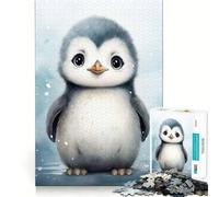 Rompecabezas de pingüinos en Acuarela con 1000 Piezas Divertido y con tecnología Avanzada de Corte láser Juguete Ideal para el Entretenimiento en Interiores Durante Las Vacaciones (38x52cm)