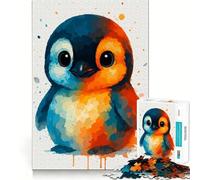 Rompecabezas de pingüinos en Acuarela para Adultos 1000 Piezas Divertido y Que Entrena la Mente Piezas sin Rebabas y de Corte Limpio Una Actividad entrañable para Compartir en Familia (38x26cm)