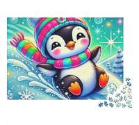 Rompecabezas de pingüinos Icy Arctic Flock,1000 Piezas,cartón Reciclado Liso,antiestrés,Regalo de cumpleaños para Adultos,Parejas,entusiastas y Principiantes,38x26cm(1000 Piezas)
