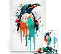 Rompecabezas de pingüinos para Adolescentes, 1000 Piezas, Wise Think Toy, diversión y Entretenimiento, decoración de Pared con Bordes definidos (50x75cm)