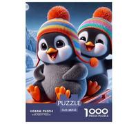 Rompecabezas de pingüinos, Rompecabezas para Adultos y niños. 1000 Piezas, Rompecabezas de Animales, Juguetes de desafío fantásticos, Juegos educativos, decoración del hogar, 52x38cm/1000pcs