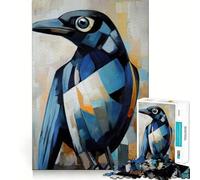 Rompecabezas de Pintura al óleo de Cuervo de 1000 Piezas para Adolescentes Mejora la Memoria Fácil de Usar Bordes limpios Sorpresa navideña (38x52cm)