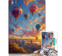 Rompecabezas de Pintura al óleo de Globo aerostático para Adolescentes, 1000 Piezas, Juego de ingenio, decoración de Pared, cumpleaños y Navidad 75x50cm