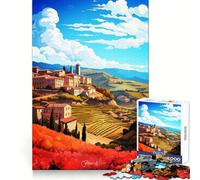 Rompecabezas de Pintura al óleo de Priorat, España, para Adultos, 1000 Piezas, Juguete Que desafía la Mente, diversión Tranquila, Corte preciso, decoración de Pared 38x26cm