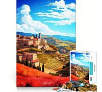 Rompecabezas de Pintura al óleo de Priorat, España, para Adultos, 1000 Piezas, para estimular la Memoria, para Momentos acogedores, para armar, con diseño de la Lista de Deseos de Papá Noel 50x75cm