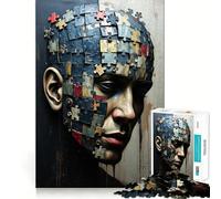 Rompecabezas de Pintura al óleo de Rostro para Adultos, 1000 Piezas, Rompecabezas Mental, Disfruta del Montaje de imágenes, (50x75cm)