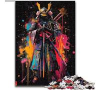 Rompecabezas de Pintura al óleo de samurái Ninja de 1000 Piezas para Adultos y Adolescentes, a Partir de 14 años, decoración del hogar, Juegos Familiares, Regalos de cumpleaños y Navidad (50x75cm)