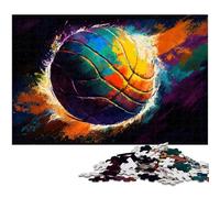 Rompecabezas de Pintura al óleo de Voleibol para Adultos, 1000 Piezas, Familiares y Amigos, Apto para Mayores de 14 años, 50x75cm/19,68x29,52 Pulgadas.