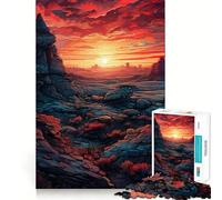 Rompecabezas de Pintura al óleo del Desierto rocoso para Adultos, 1000 Piezas, Juego de Habilidad, Tiempo en Familia, Arte de Corte preciso, Coleccionable (38x52cm)