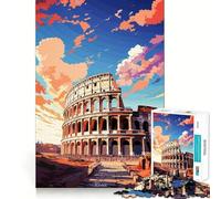 Rompecabezas de Pintura al óleo Roma para Adolescentes, 1000 Piezas, Juguete para desarrollar la Mente, diseño de Ocio Suave, Regalo Premium (38x26cm)
