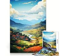 Rompecabezas de Pintura al óleo Sa Pa para Adultos, 1000 Piezas, Juguete para ejercitar la Mente, pasatiempo Tranquilo, diseño, Montaje, (50x75cm)