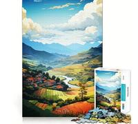 Rompecabezas de Pintura al óleo Sa Pa para Adultos, 1000 Piezas, Juguete para ejercitar la Mente, pasatiempo Tranquilo, diseño, Montaje, (50x75cm)