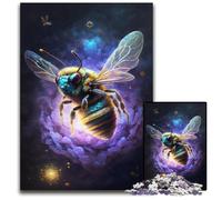 Rompecabezas de Pintura de Abejas de 1000 Piezas para Adultos, Juego Interactivo Familiar, Apto para Mayores de 14 años, 50x75cm/19,68x29,52 Pulgadas