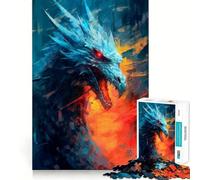 Rompecabezas de Pintura de dragón místico para Adultos, 1000 Piezas, Juguete para ejercitar la Mente, Tiempo de relajación, diseño para armar, (38x52cm)