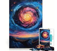Rompecabezas de Pintura de Galaxia Espiral para Adultos, 1000 Piezas, Juguete de lógica Pura, sin estrés, Corte preciso, artículo de Santa Claus 38x52cm