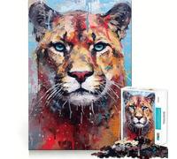 Rompecabezas de Pintura de Paleta Puma para Adultos, 1000 Piezas, con Sistema de Memoria, fácil de armar, Ideal para el Ocio y como Regalo artístico (50x75cm)