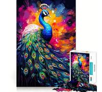 Rompecabezas de Pintura de Pavo Real para Adultos, 1000 Piezas, Juguete para desarrollar la Mente, Juego de ingenio, diseño y Montaje, Regalo Encantador (38x52cm)