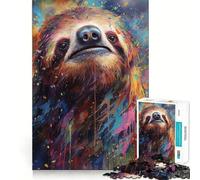 Rompecabezas de Pintura de Perezosos para Adultos, 1000 Piezas, Juguete de lógica Afilada, Divertido, de Corte preciso, Regalo Memorable 38x26cm