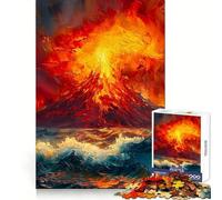 Rompecabezas de Pintura de volcán oceánico para Adultos, 1000 Piezas, fortalece la Memoria, Actividad para el hogar, Bordes limpios, Regalo Festivo (50x75cm)
