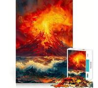 Rompecabezas de Pintura de volcán oceánico para Adultos, 1000 Piezas, fortalece la Memoria, Actividad para el hogar, Bordes limpios, Regalo Festivo (50x75cm)