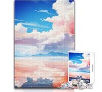 Rompecabezas de Pintura del Salar de Uyuni para Adultos, 1000 Piezas, Juego de Aprendizaje, desafío Mental, Sorpresa reflexiva para Celebraciones, tamaño 38x26cm