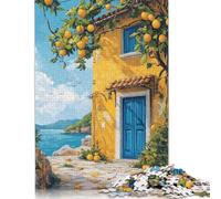 Rompecabezas de Pintura estética de casa, Juguete Relajante, Rompecabezas Rectangular de Papel para niño o niña, Regalo del Día del Padre, 1000 Piezas (75 x 50 cm)
