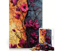 Rompecabezas de Pintura Floral Texturizada con Fondos Contrastantes para Adultos, 1000 Piezas Think Smart Toy Home Disfrute de un Corte preciso Decoración de Pared 38x52cm