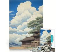 Rompecabezas de Pintura Japonesa de Pueblo,1000 Piezas,Juguete Creativo,componentes Resistentes y de Corte Limpio,Ideal para Viajar,Juego Mental,Regalo (50x75cm)