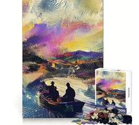 Rompecabezas de Pintura Paseo en Barco al Atardecer para Adultos, 1000 Piezas, desafío Mental, Actividad Relajante, Ajuste Perfecto, Regalo Festivo (38x52cm)