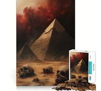 Rompecabezas de pirámides de Giza y Calaveras para Adultos, 1000 Piezas, Juguete para ejercitar la Mente, Divertido y Relajante, Ideal para armar, Regalo navideño (50x75cm)