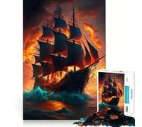 Rompecabezas de Piratas del Océano para Adolescentes, 1000 Piezas, Recall Upgrade, Relajante, Divertido, Diseño Transparente, Decoración de Pared (50x75cm)