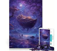 Rompecabezas de Piratas misteriosos de 1000 Piezas para Adultos Que mejoran la Memoria y alivian la ansiedad Decoración de Pared con Bordes Afilados (38x52cm)