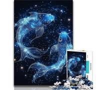 Rompecabezas de Piscis Galáctico para Adultos, 1000 Piezas, para aliviar el estrés, Pasar el rato y Decorar el hogar (tamaño 38x26cm)