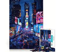 Rompecabezas de Pixel Art de Times Square de Nueva York para Adolescentes, 1000 Piezas, Juguete Intelectual, diversión en Interiores, Corte de Calidad, Regalo Creativo (50x75cm)