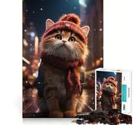 Rompecabezas de píxeles navideños de Animales,1000 Piezas,Juego de concentración Mental,Corte de precisión,Bordes Lisos,Actividad Absorbente para Noches tranquilas (50x75cm)