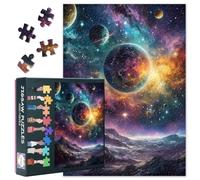 Rompecabezas de planeta para adultos, 1000 piezas, rompecabezas desafiante arte de galaxia, juego educativo familiar de 27.5 x 19.7 pulgadas y regalo único de decoración para sala de estar (serie