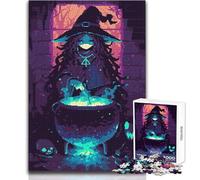 Rompecabezas de poción de Bruja de píxeles para Adultos, 1000 Piezas, Actividad educativa de concentración, Ocasiones Festivas, tamaño 50x75cm