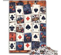Rompecabezas de póker de 1000 Piezas para Adultos y Adolescentes Un Juego desafiante, Ideal para Regalar a Toda la Familia (26x38cm)