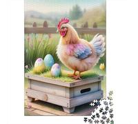 Rompecabezas de Pollito Bonito, Rompecabezas Rectangular de Papel Entrelazado de precisión para Adultos y niños, 1000 Piezas (75 x 50 cm)