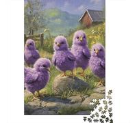 Rompecabezas de Pollito de 1000 Piezas para Adultos, Rompecabezas de Madera, Juego de desafío para ejercitar el Cerebro, Entretenimiento, Regalos para Adolescentes, Actividad Familiar (75 x 50 cm)