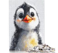 Rompecabezas de Pollito de pingüino Esponjoso, decoración única para el hogar, Rompecabezas Rectangular de Papel para Adultos y Adolescentes, Regalo para el Día de la Madre, 1000 Piezas (75 x 50 cm)