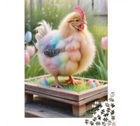 Rompecabezas de Pollito, decoración única para el hogar, Rompecabezas de cartón Premium para Adultos y Adolescentes, 1000 Piezas (75 x 50 cm)