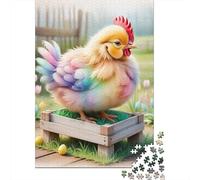 Rompecabezas de Pollito Premium de cartón 100% Reciclado, Ideal para niños y Adultos a Partir de 12 años 1000 Piezas (75 x 50 cm).