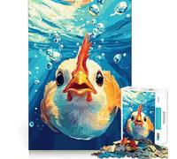Rompecabezas de Pollo Submarino de 1000 Piezas Juego de Habilidad Mental Ajuste Estable Sin Piezas Que se muevan Un pasatiempo Divertido para Fines de Semana Largos (50x75cm)