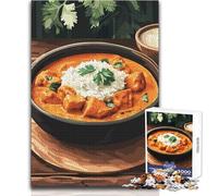 Rompecabezas de Pollo Tikka Masala con arroz, 1000 Piezas para Adolescentes, Juego Educativo para el Desarrollo de Habilidades, Momentos Especiales, tamaño 50x75cm