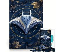 Rompecabezas de Porcelana con diseño de Manta Raya para Adolescentes, 1000 Piezas, Wise Think Toy, Gentle Leisure, Tight Cut, Santa Wish List (50x75cm)