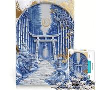 Rompecabezas de Porcelana de 1000 Piezas Santuario del Bosque para Adolescentes Juego de ingenio difícil y desafiante Toda la Familia 38x52cm